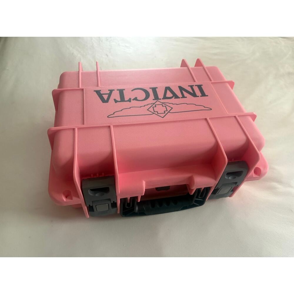 Invicta Hardshell 8-Slot Dive Impact Watch Case in pink With Foam Interior New